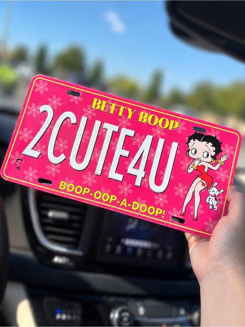 Betty Boop Hot Pink Floral "2CUTE4U" Decorative Plate